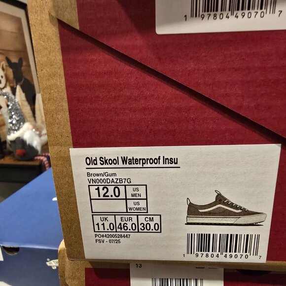 Vans MTE Old Skool Waterproof Insulated Sneakers Shoes Brown VN000DAZB7G US 12 - Picture 11 of 11